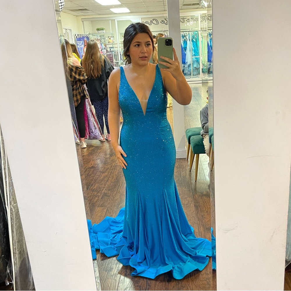 NWT Blue Sherri hill dress